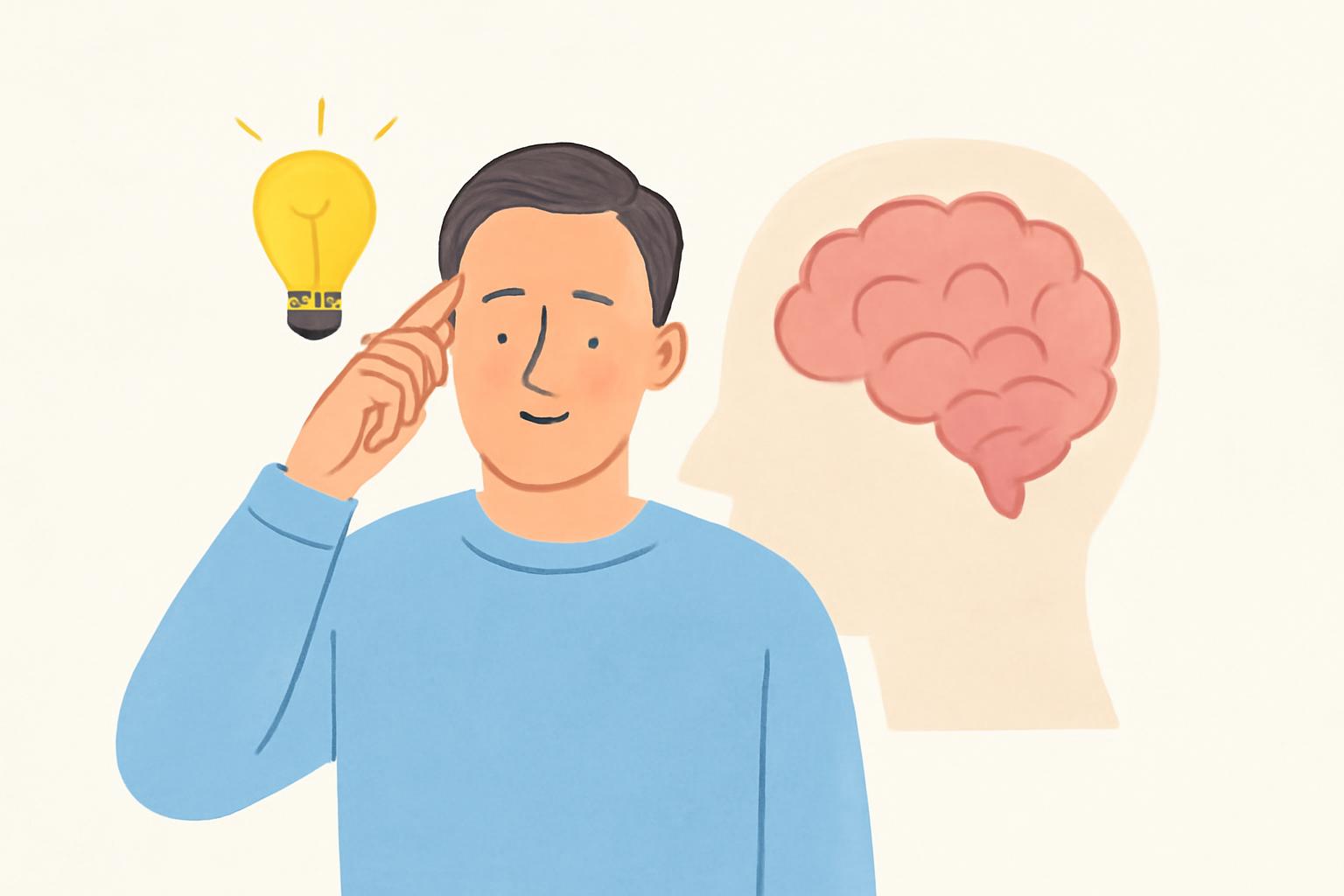 기억력의 전성기를 설명하는 연령별 뇌와 기억 변화 이미지